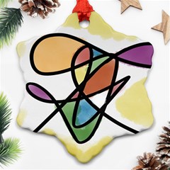 Abstract Art Colorful Snowflake Ornament (two Sides) by Modern2018