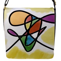 Abstract Art Colorful Flap Messenger Bag (s) by Modern2018