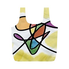 Abstract Art Colorful Full Print Recycle Bags (m)  by Modern2018