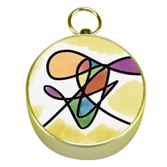 Abstract Art Colorful Gold Compasses by Modern2018