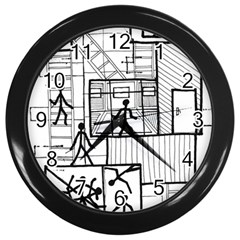 Drawing Wall Clocks (black)