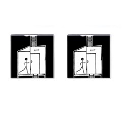 Drawing Cufflinks (square) by ValentinaDesign