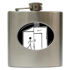 Drawing Hip Flask (6 Oz) by ValentinaDesign