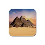 Ancient Archeology Architecture Rubber Square Coaster (4 pack)  Front