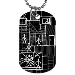 Drawing Dog Tag (two Sides) by ValentinaDesign