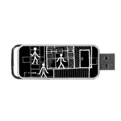 Drawing Portable Usb Flash (two Sides) by ValentinaDesign