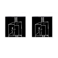 Drawing Cufflinks (square) by ValentinaDesign