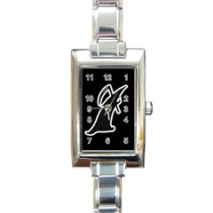 Drawing Rectangle Italian Charm Watch by ValentinaDesign