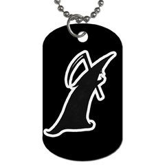 Drawing Dog Tag (one Side) by ValentinaDesign