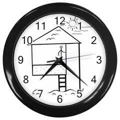 Drawing Wall Clocks (black) by ValentinaDesign