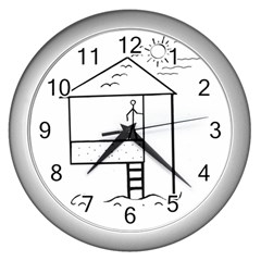 Drawing Wall Clocks (silver) 