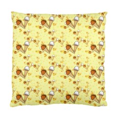 Funny Sunny Ice Cream Cone Cornet Yellow Pattern  Standard Cushion Case (one Side) by yoursparklingshop