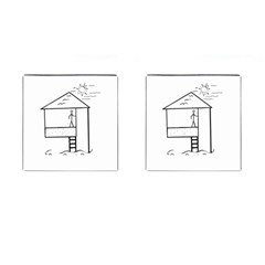 Drawing Cufflinks (square) by ValentinaDesign