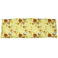 Funny Sunny Ice Cream Cone Cornet Yellow Pattern  Body Pillow Case Dakimakura (two Sides) by yoursparklingshop