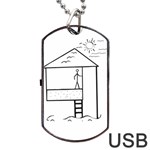 Drawing Dog Tag USB Flash (Two Sides) Front