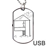 Drawing Dog Tag USB Flash (Two Sides) Back