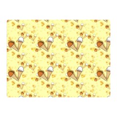 Funny Sunny Ice Cream Cone Cornet Yellow Pattern  Double Sided Flano Blanket (mini)  by yoursparklingshop