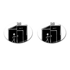 Drawing Cufflinks (oval) by ValentinaDesign