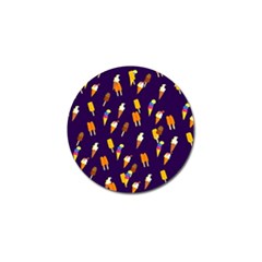 Ice Cream Cone Cornet Blue Summer Season Food Funny Pattern Golf Ball Marker by yoursparklingshop