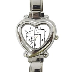 Drawing Heart Italian Charm Watch by ValentinaDesign