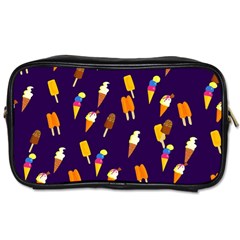 Ice Cream Cone Cornet Blue Summer Season Food Funny Pattern Toiletries Bags 2-side by yoursparklingshop