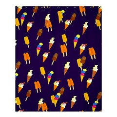 Ice Cream Cone Cornet Blue Summer Season Food Funny Pattern Shower Curtain 60  X 72  (medium)  by yoursparklingshop