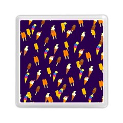 Ice Cream Cone Cornet Blue Summer Season Food Funny Pattern Memory Card Reader (square)  by yoursparklingshop