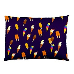 Ice Cream Cone Cornet Blue Summer Season Food Funny Pattern Pillow Case (two Sides) by yoursparklingshop