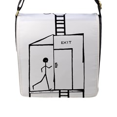 Drawing Flap Messenger Bag (l) 