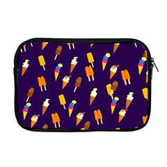 Ice Cream Cone Cornet Blue Summer Season Food Funny Pattern Apple Macbook Pro 17  Zipper Case by yoursparklingshop