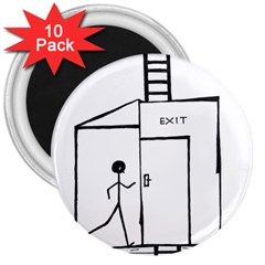 Drawing 3  Magnets (10 Pack)  by ValentinaDesign