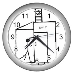 Drawing Wall Clocks (silver) 