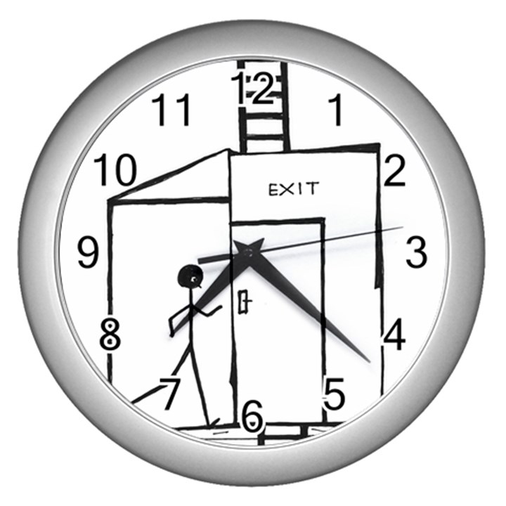 Drawing Wall Clocks (Silver) 