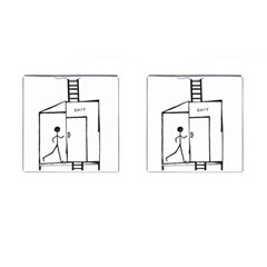 Drawing Cufflinks (square) by ValentinaDesign