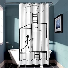 Drawing Shower Curtain 36  X 72  (stall)  by ValentinaDesign