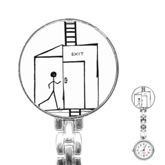 Drawing Stainless Steel Nurses Watch by ValentinaDesign