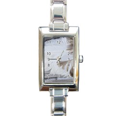 Feather Brown Gray White Natural Photography Elegant Rectangle Italian Charm Watch by yoursparklingshop