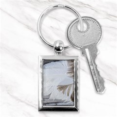 Feather Brown Gray White Natural Photography Elegant Key Chains (rectangle)  by yoursparklingshop