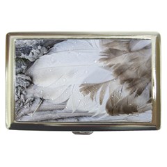 Feather Brown Gray White Natural Photography Elegant Cigarette Money Cases by yoursparklingshop