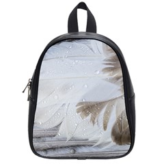 Feather Brown Gray White Natural Photography Elegant School Bag (small) by yoursparklingshop