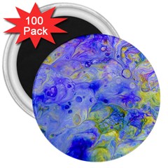 Abstract Blue Texture Pattern 3  Magnets (100 Pack) by Simbadda