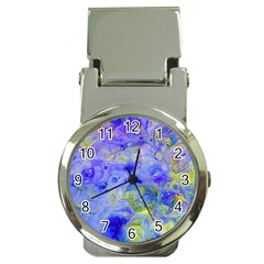 Abstract Blue Texture Pattern Money Clip Watches