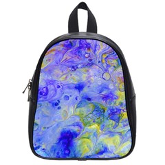 Abstract Blue Texture Pattern School Bag (small) by Simbadda