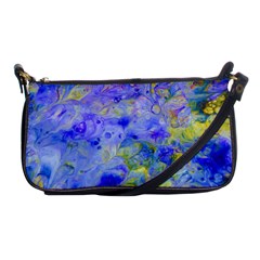 Abstract Blue Texture Pattern Shoulder Clutch Bags by Simbadda