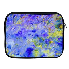 Abstract Blue Texture Pattern Apple Ipad 2/3/4 Zipper Cases by Simbadda