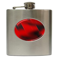 Red Black Abstract Hip Flask (6 Oz)