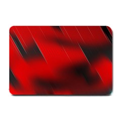 Red Black Abstract Small Doormat  by Simbadda