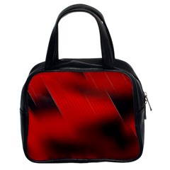 Red Black Abstract Classic Handbags (2 Sides) by Simbadda