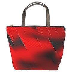 Red Black Abstract Bucket Bags by Simbadda