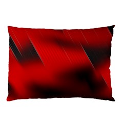 Red Black Abstract Pillow Case by Simbadda